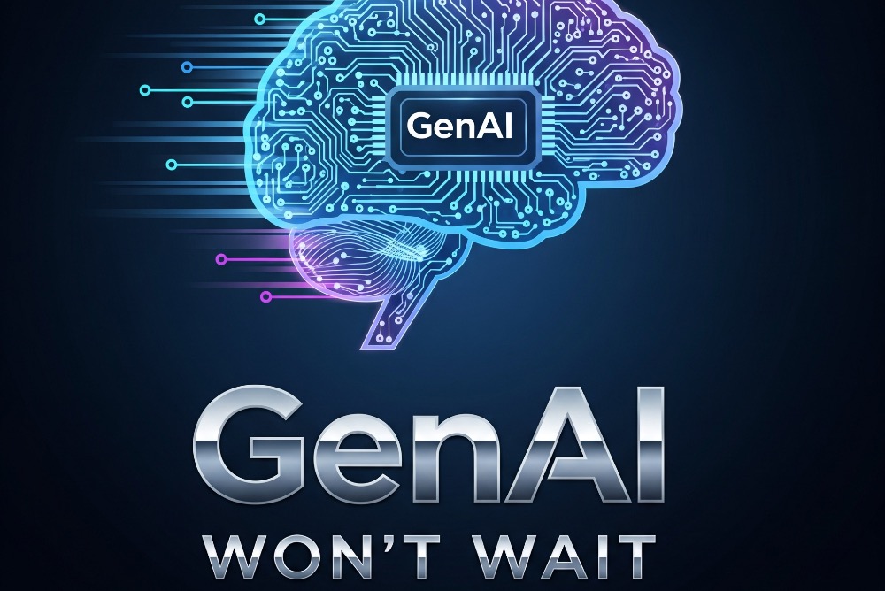 Graphic with a digital brain for 