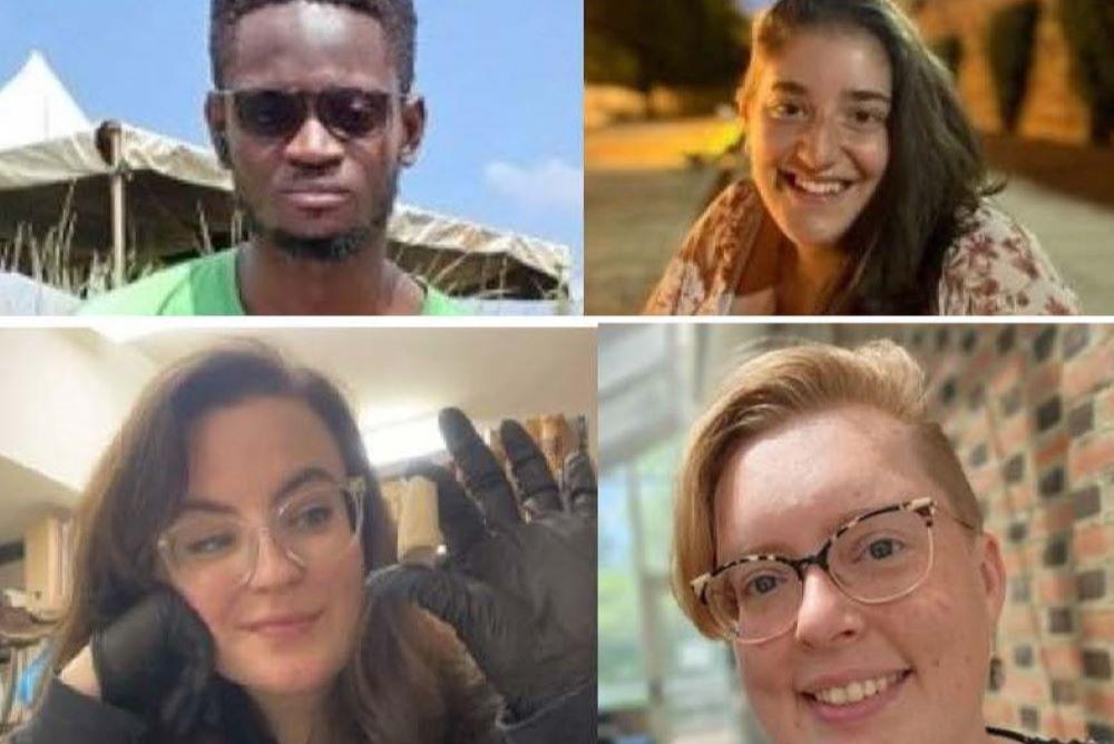 Anthropology Graduate students Diya Ayobami, Amy Connolly, Victoria Gum, and Leah Stein
